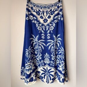 FARM RIO ANTHROPOLIGIE MIDI SKIRT